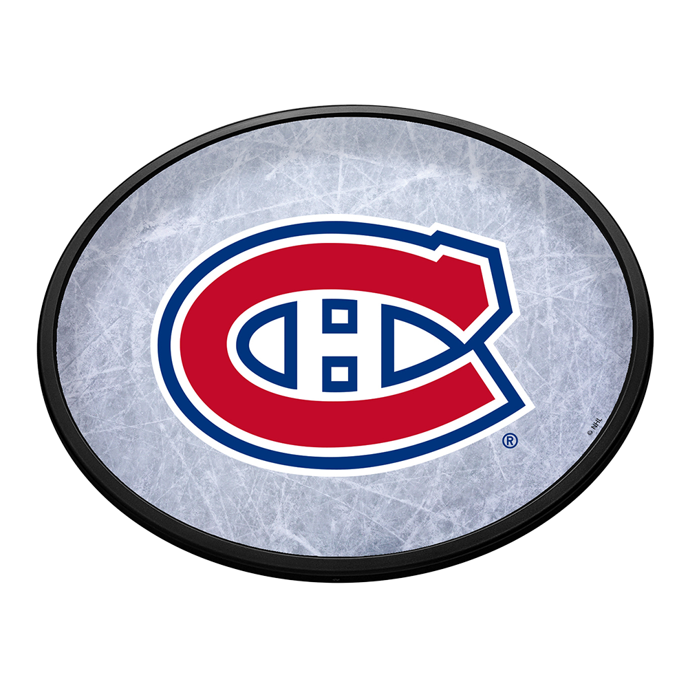 Montreal Canadiens Ice Rink Slimline Oval Lighted Wall Sign