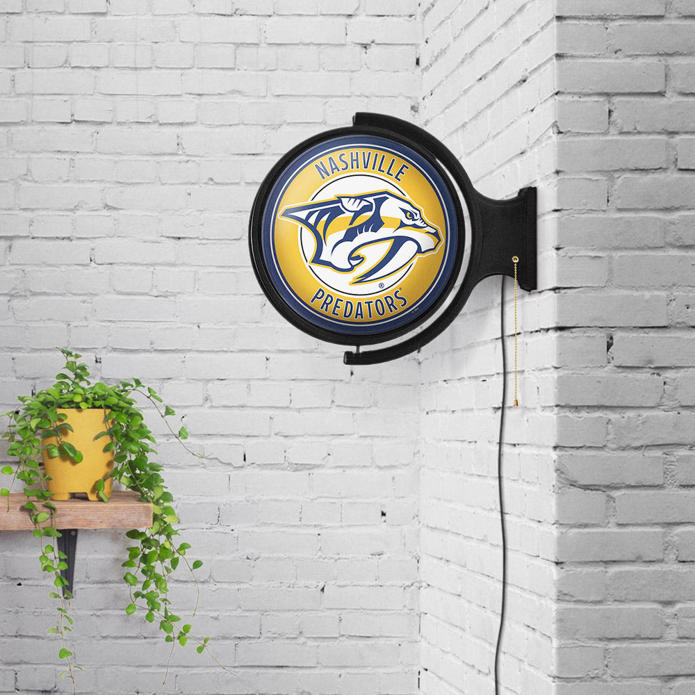 Nashville Predators Round Rotating Wall Sign Room View