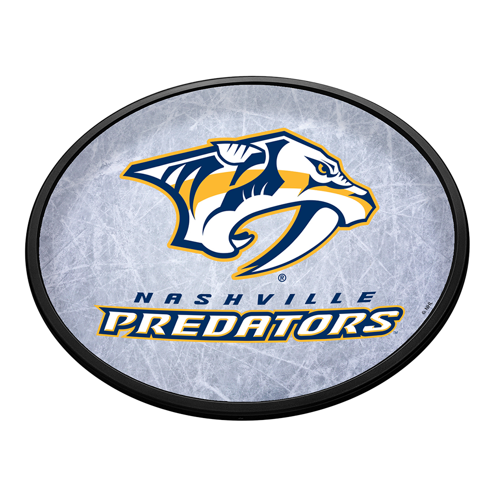 Nashville Predators Ice Rink Slimline Oval Lighted Wall Sign