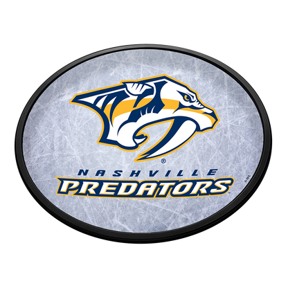 Nashville Predators Ice Rink Slimline Oval Lighted Wall Sign