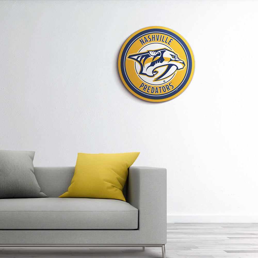 Nashville Predators Modern Disc Wall Sign Room View