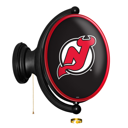 New Jersey Devils Oval Rotating Wall Sign