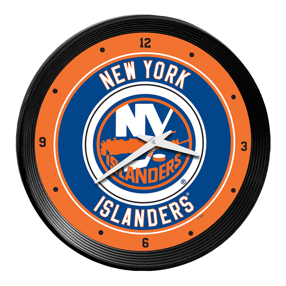New York Islanders Ribbed Wall Clock