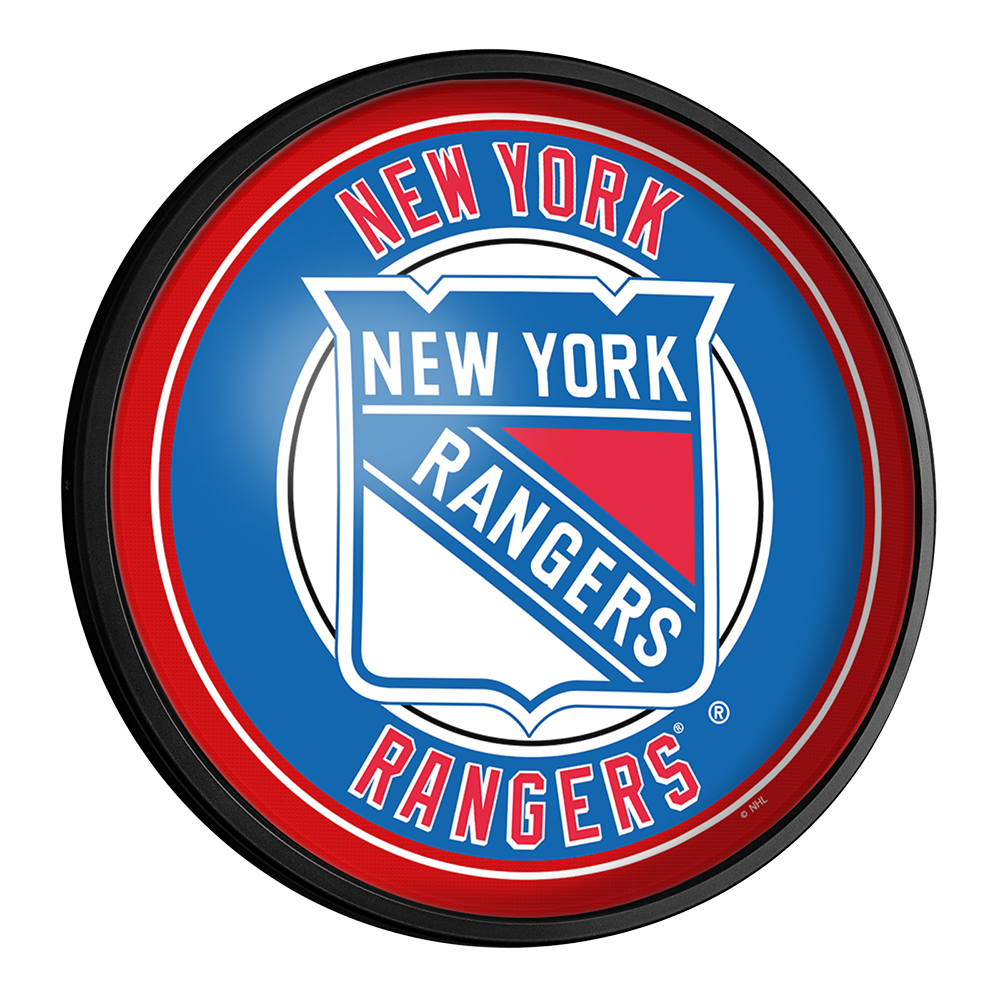 New York Rangers Slimline Round Lighted Wall Sign