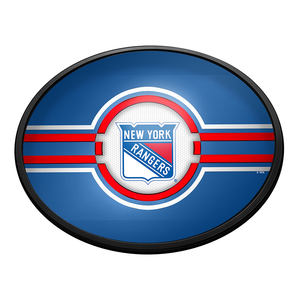 New York Rangers Slimline Oval Lighted Wall Sign