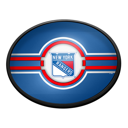 New York Rangers Slimline Oval Lighted Wall Sign