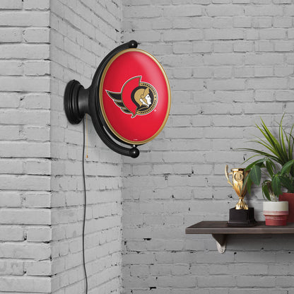 Ottawa Senators Oval Rotating Wall Sign Room View