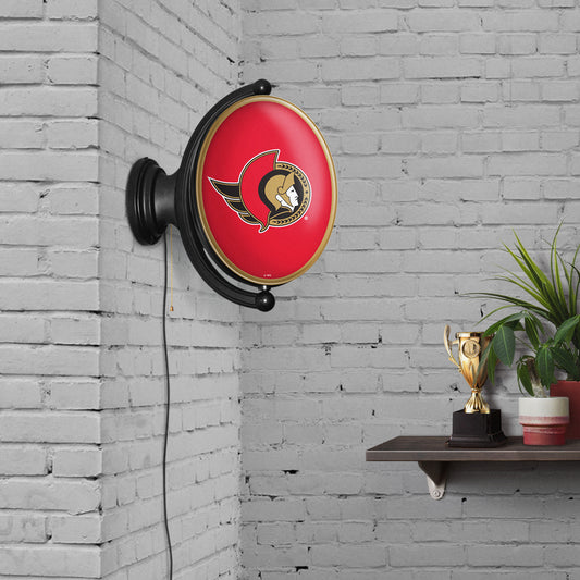 Ottawa Senators Oval Rotating Wall Sign Room View