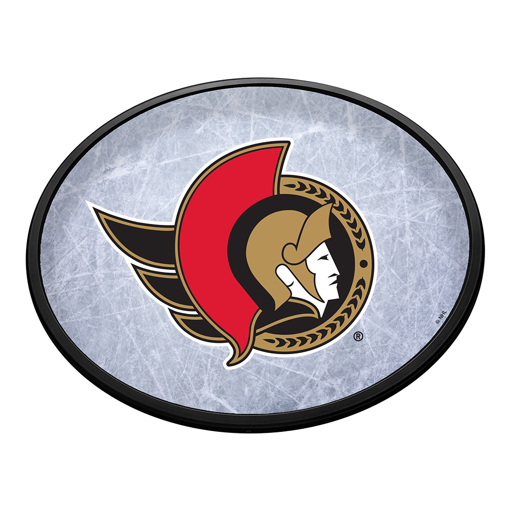 Ottawa Senators Ice Rink Slimline Oval Lighted Wall Sign