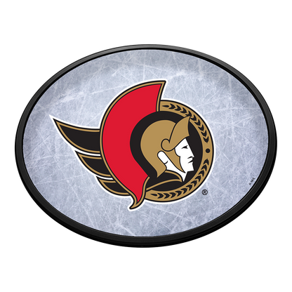 Ottawa Senators Ice Rink Slimline Oval Lighted Wall Sign
