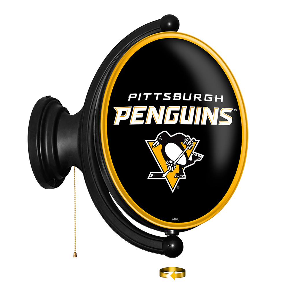 Pittsburgh Penguins Oval Rotating Wall Sign