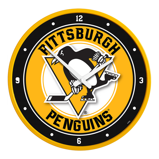 Pittsburgh Penguins Round Wall Clock
