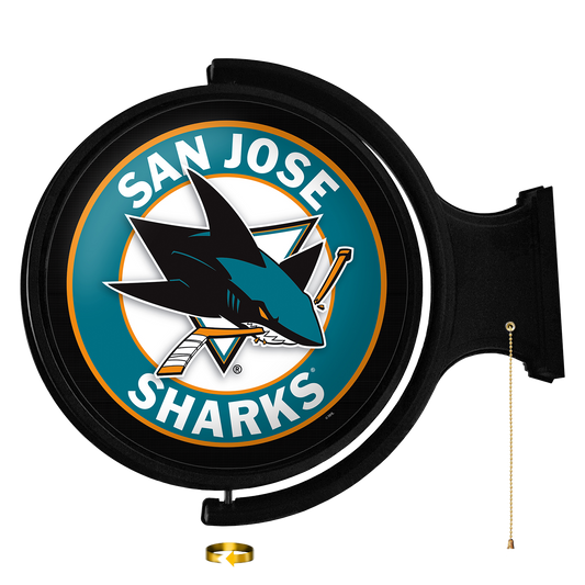 San Jose Sharks Round Rotating Wall Sign