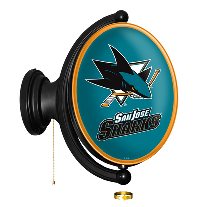 San Jose Sharks Oval Rotating Wall Sign