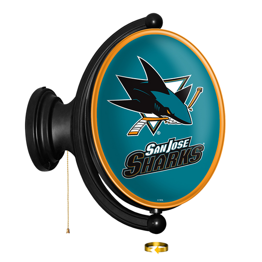 San Jose Sharks Oval Rotating Wall Sign