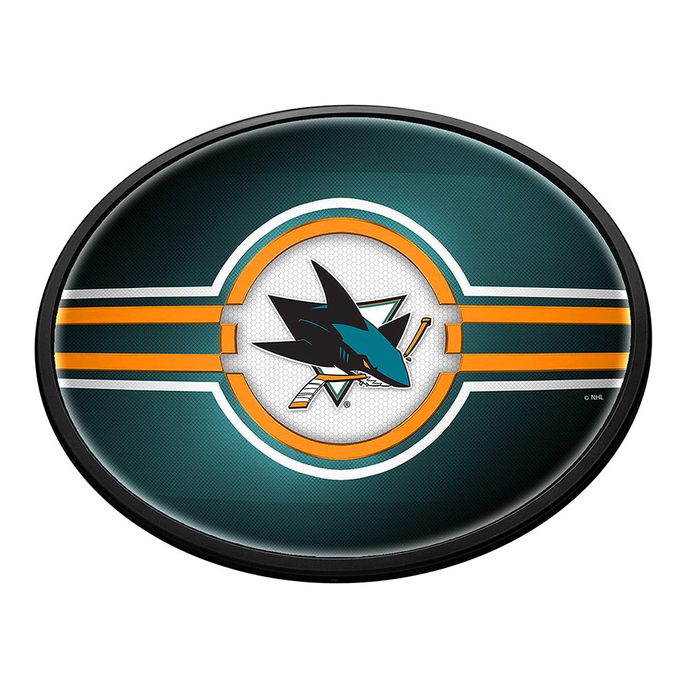 San Jose Sharks Slimline Oval Lighted Wall Sign