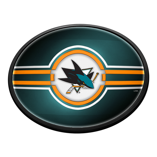 San Jose Sharks Slimline Oval Lighted Wall Sign