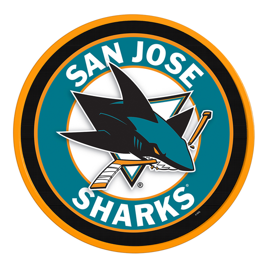 San Jose Sharks Modern Disc Wall Sign