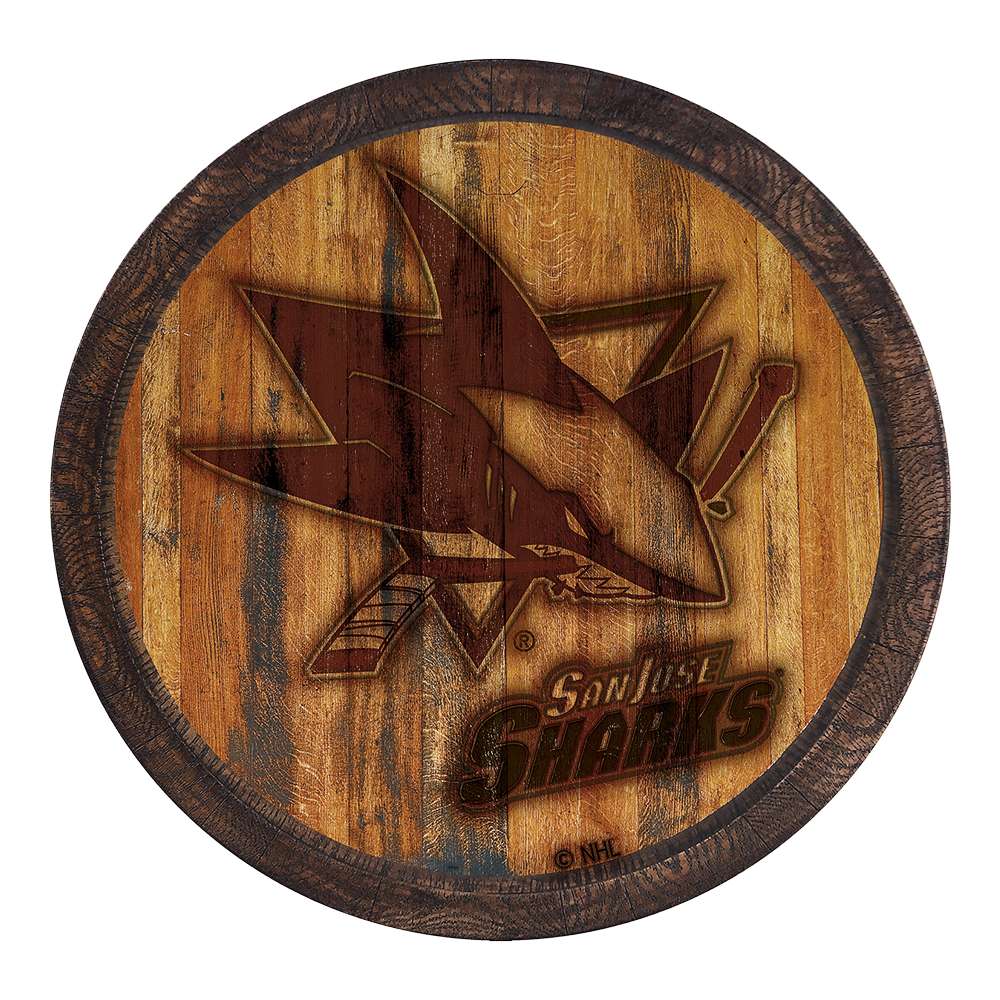 San Jose Sharks Branded Barrel Top Sign