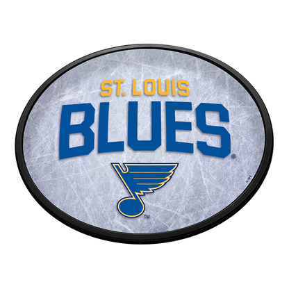 St. Louis Blues Ice Rink Slimline Oval Lighted Wall Sign