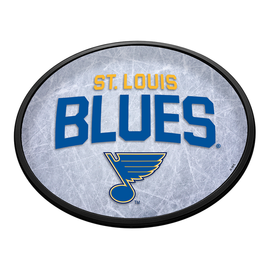 St. Louis Blues Ice Rink Slimline Oval Lighted Wall Sign