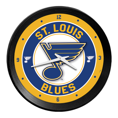 St. Louis Blues Ribbed Wall Clock