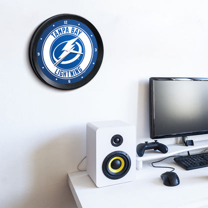 Tampa Bay Lightning Ribbed Wall Clock Room View