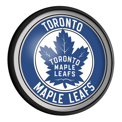 Toronto Maple Leafs Slimline Round Lighted Wall Sign