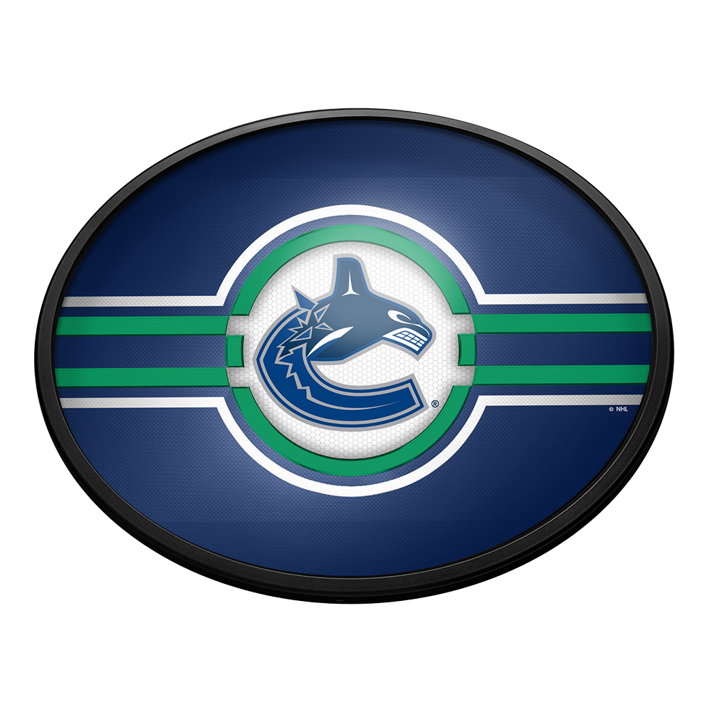 Vancouver Canucks Slimline Oval Lighted Wall Sign