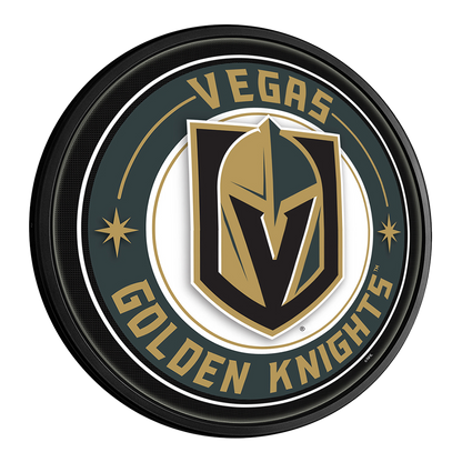 Vegas Golden Knights Slimline Round Lighted Wall Sign