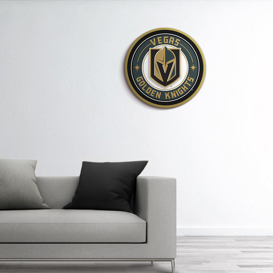 Vegas Golden Knights Modern Disc Wall Sign Room View