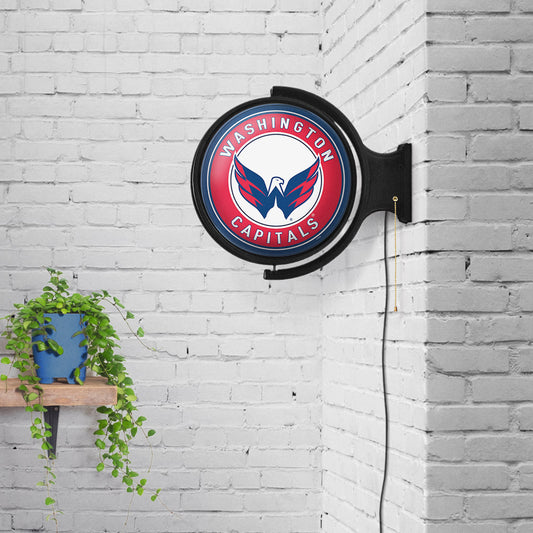 Washington Capitals Round Rotating Wall Sign Room View