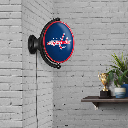 Washington Capitals Oval Rotating Wall Sign Room View