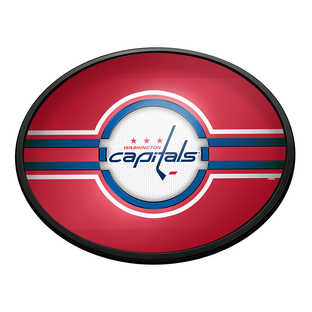 Washington Capitals Slimline Oval Lighted Wall Sign