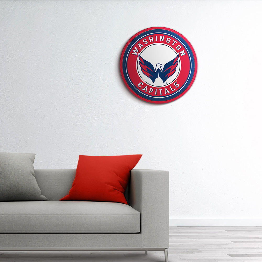 Washington Capitals Modern Disc Wall Sign Room View