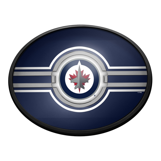 Winnipeg Jets Slimline Oval Lighted Wall Sign