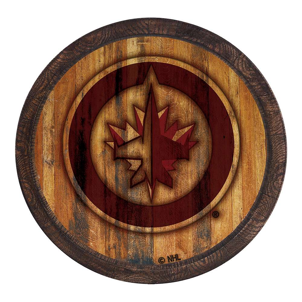 Winnipeg Jets Branded Barrel Top Sign