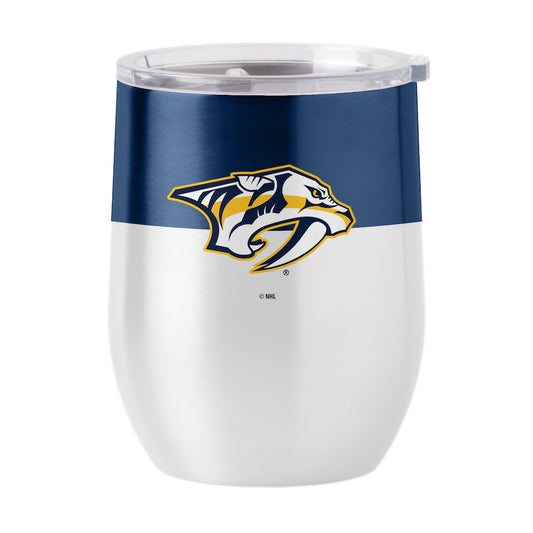 Nashville Predators color block curved drink tumbler