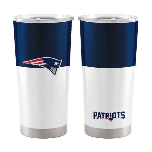 New England Patriots 20 oz color block travel tumbler