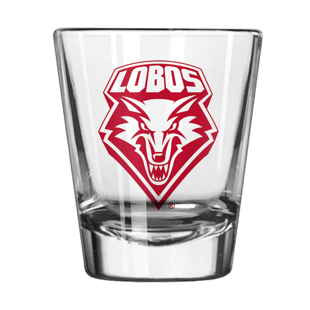 New Mexico Lobos shot glass