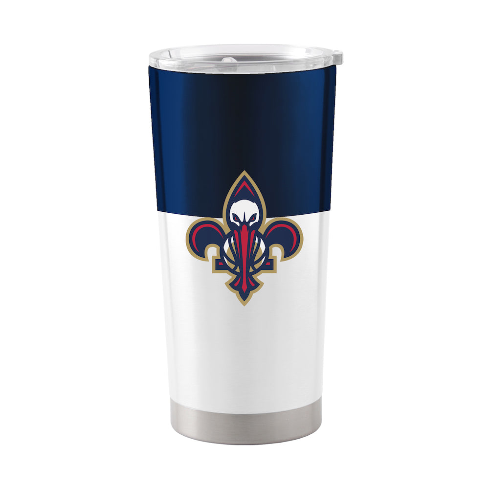 New Orleans Pelicans 20 oz color block travel tumbler