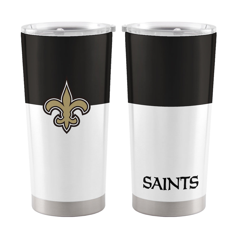 New Orleans Saints 20 oz color block travel tumbler