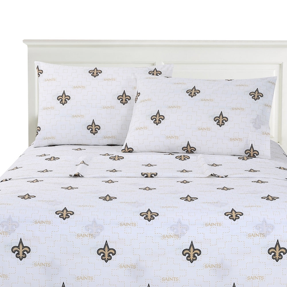 New Orleans Saints logo bedsheet set
