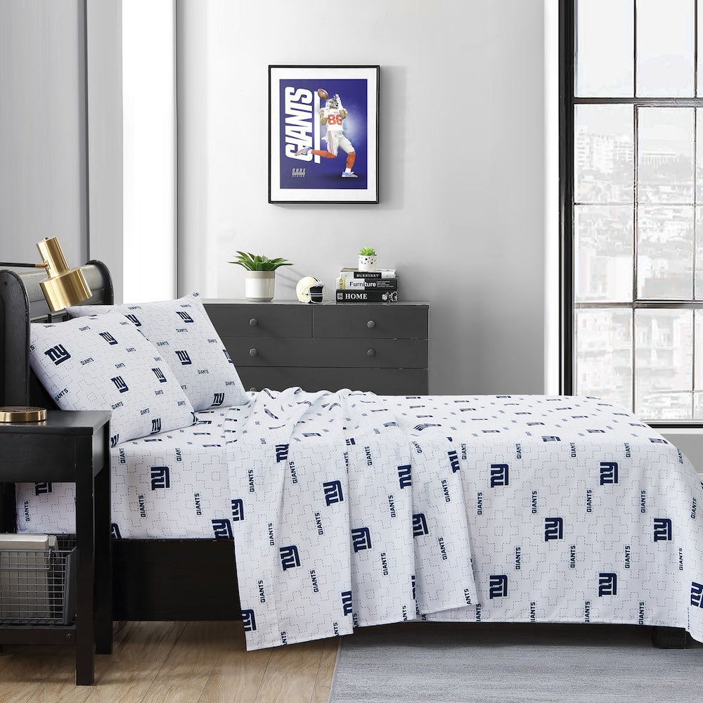 New York Giants queen full sheet set