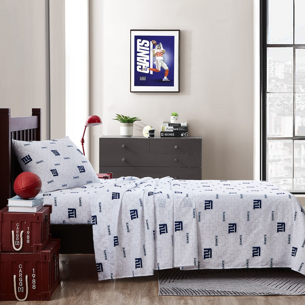 New York Giants bedsheets