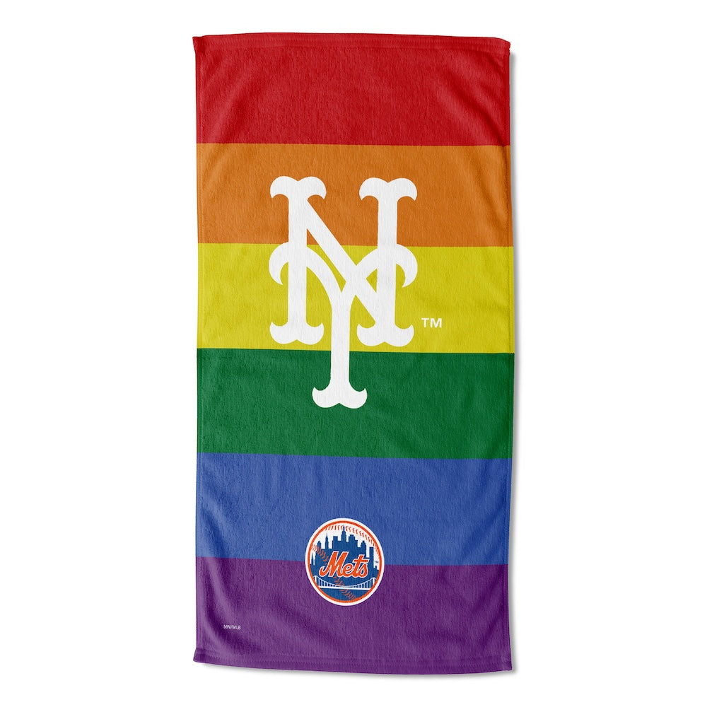 New York Mets color block beach towel