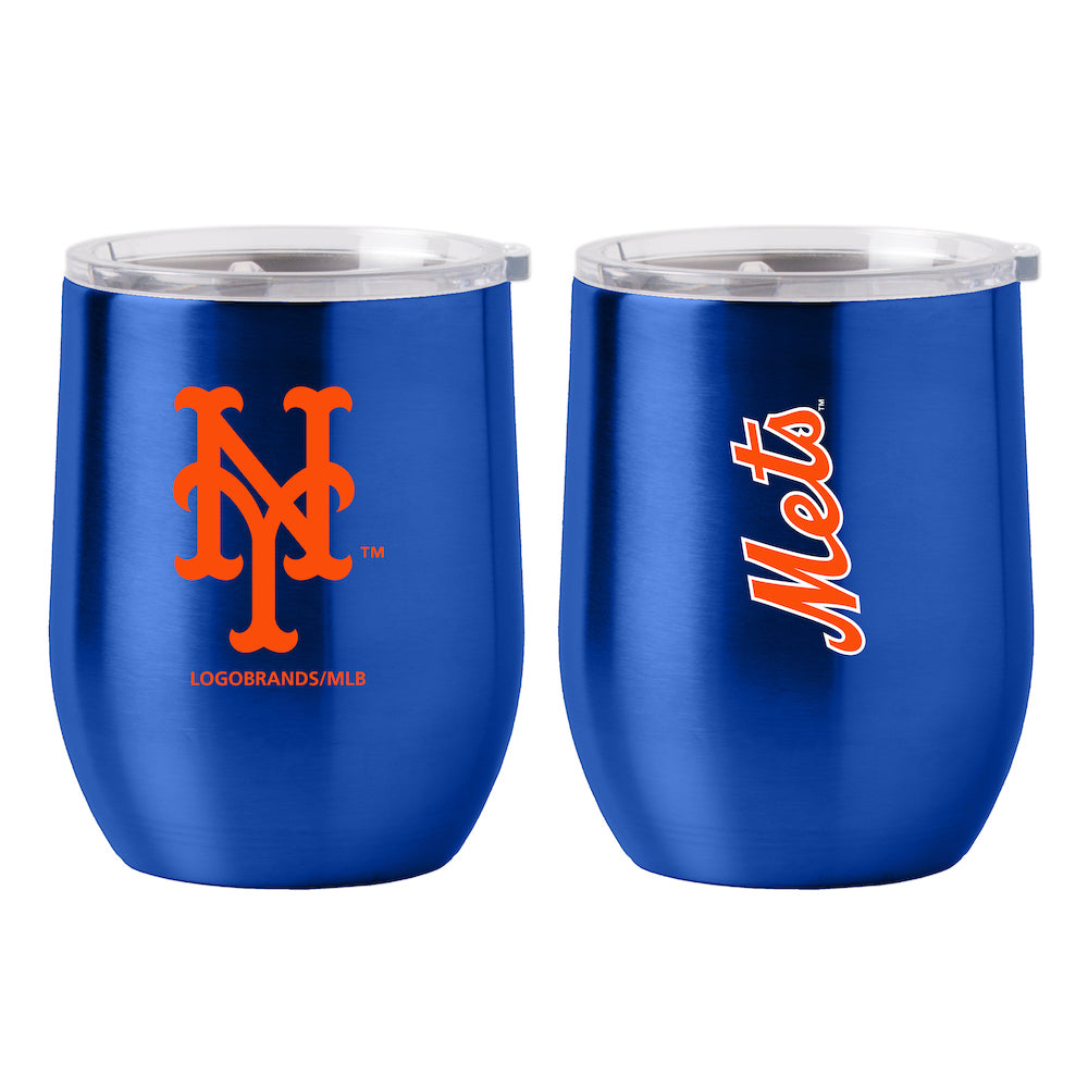 New York Mets stainless steel curved drink tumbler
