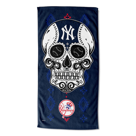 New York Yankees color block beach towel
