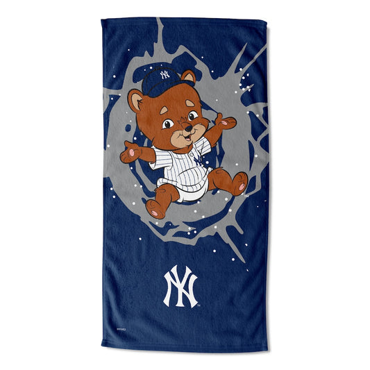 New York Yankees color block beach towel