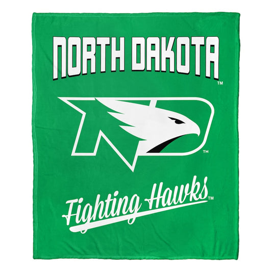 North Dakota Fighting Hawks official silk touch throw blanket